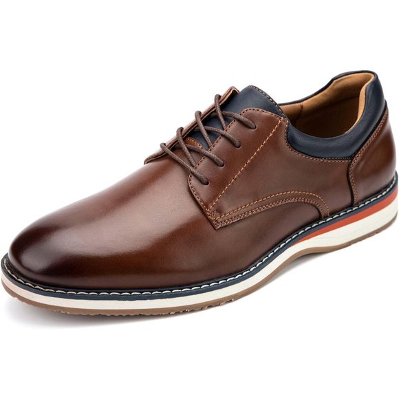 Men\'s Oxfords Brown Casual Dress Leather Lace Up for Men Business Oxford Shoes main image 6
